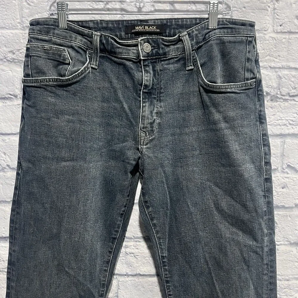 Mavi Martin Men‎ Straight Leg Jeans Dark Blue Denim Pants Size 36X30 (34X29)